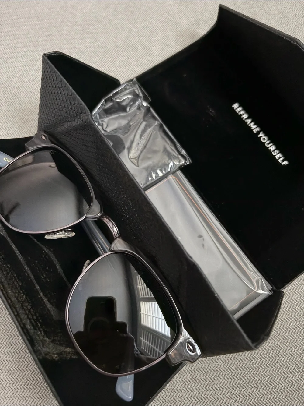 Prive Revaux - Black Tortoise Clubmaster Sunglasses - Dark Lenses (polarized)